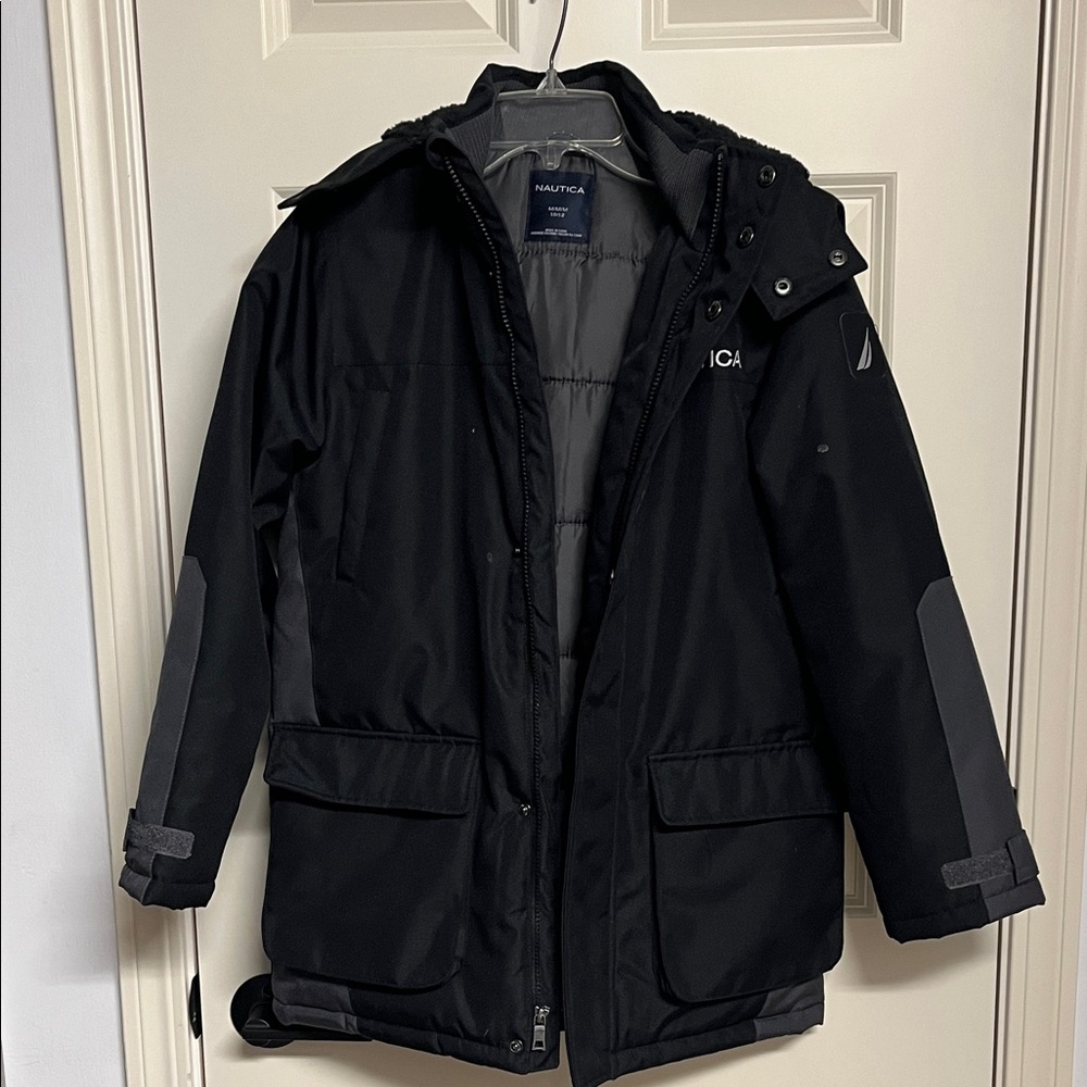 Nautica Black and Gray Performance Jacket